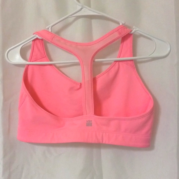 The Player VICTORIA'S SECRET VSX Sports Bra Hot Pink Sz L Logo Racerback - Picture 2 of 4